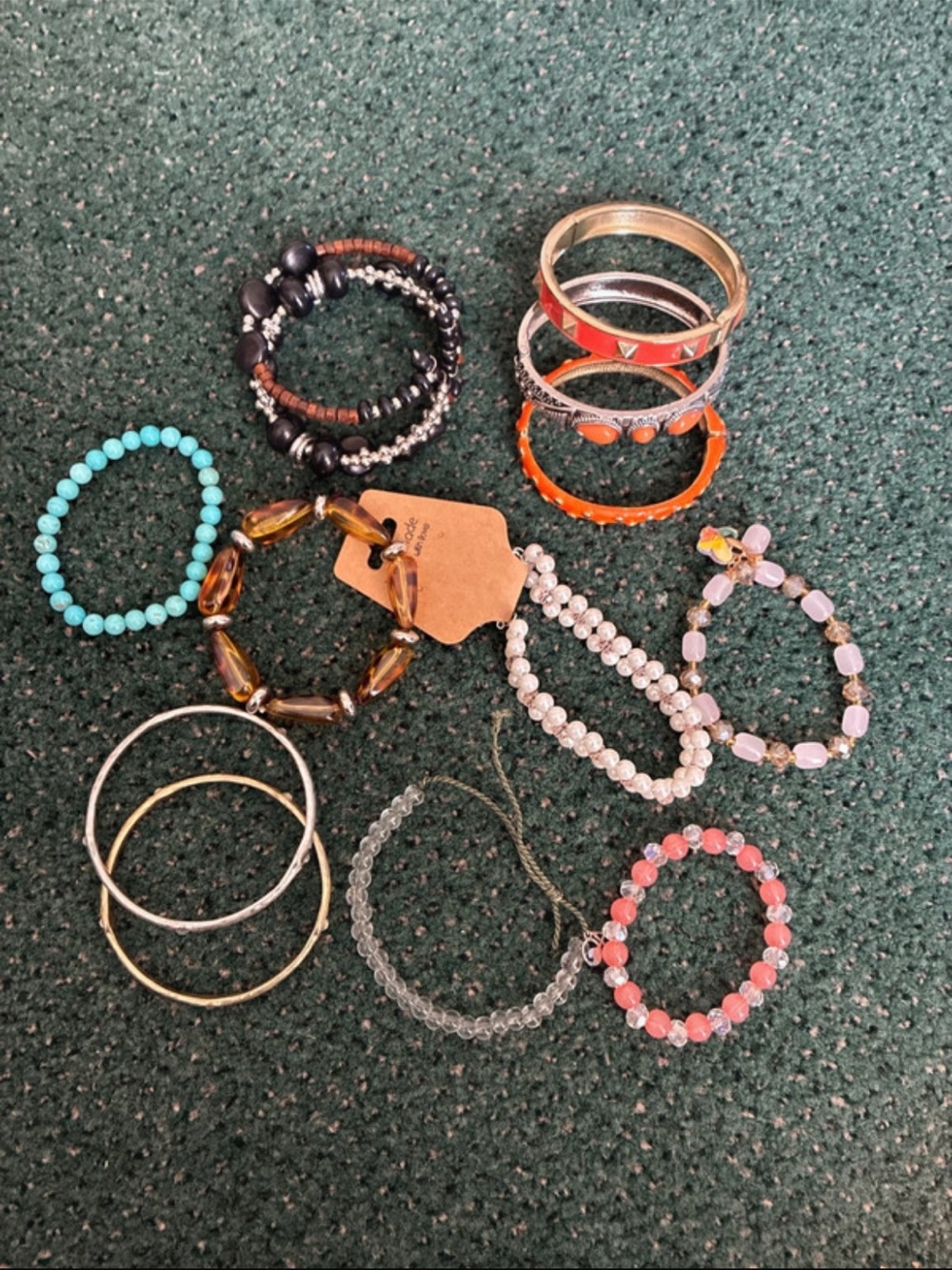 Assorted Beaded and Metal Women’s Bracelet Set 12 pc Bundle